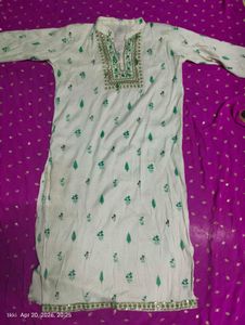 Embroidered Kurta with Mirror Work