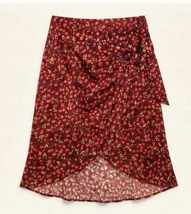 Floral Print Wrap Skirt