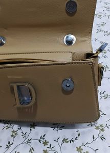Elegant Tan Faux Leather Handbag