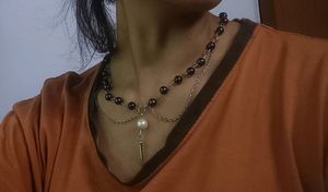 'Pearl Shine' Goth Necklace