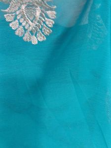 Blue and White Combination Saree Good Combinatio