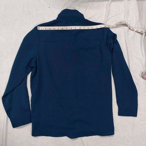 Blue Collared Long Sleeve Shirt