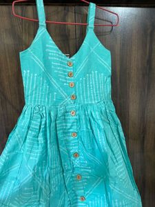 Bohemian Blue Print Midi Dress