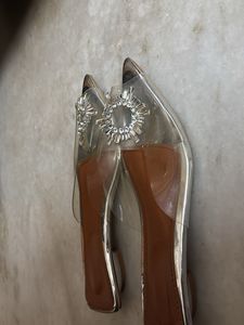 Crystal Embellished Transparent Flats