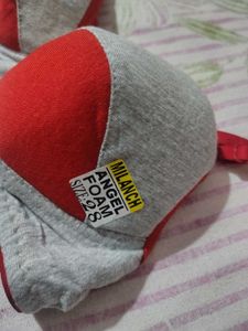 Comfortable Grey &amp; Red Bra 28B