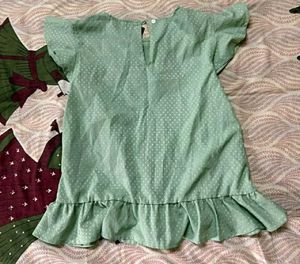 Cute Mint Green Ruffled Top