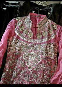 pink embroidery kurta with payajami