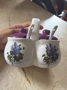 Decorative Ceramic Spice Jar Set