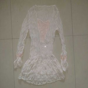 🌸 Chic Y2K Inspired Ice Pink Long Top