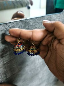 Beautiful Enamel Jhumka Earrings