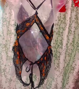 Halloween  pumpkin bodysuit 1Xl lingerie