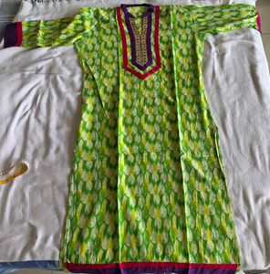 Vibrant Green Printed Kurta