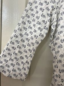 Chic Floral Print Short Kurta