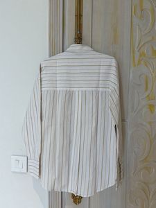 Sparkly Striped Button-Up Shirt