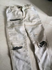 White Distressed Jeans
