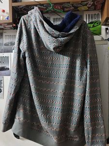 Cozy Graphic Print Zip-Up Hoodie