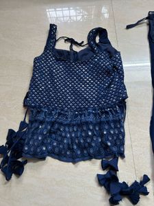Stunning Blue Embellished Kurta Set
