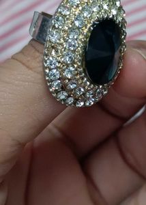 Exquisite Statement Ring with Blue Stone