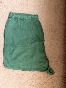 Green Cargo Shorts with Belt
