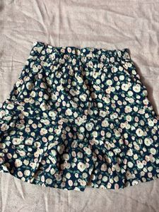 Floral Print Mini Skirt