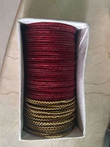 Set of Red and Gold Bangles