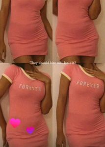 Pink "FOREVER" Mini Dress