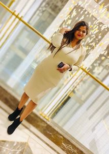 Ribbed V-Neck Midi Dress