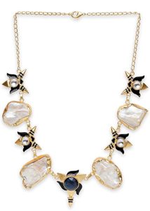 Baroque pearl modern design necklace