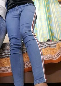 Striped Detail Jeans