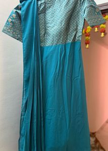 Elegant Teal Ethnic Gown