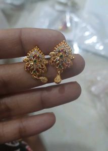 elegant micro Gold Plated screw back earrings