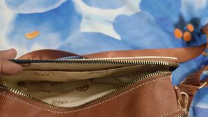 Stylish White &amp; Brown Sling Bag