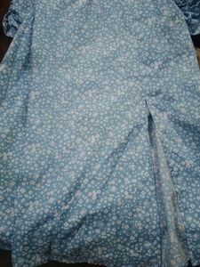 Blue Floral Midi Dress