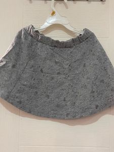 Girls' Gray Sparkle Skirt