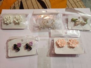 Floral Earrings Set - Five Unique Pairs