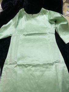 Shiny Silk Dress With Pant and Dupptta