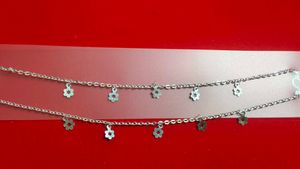 Delicate Flower Anklet pure silver