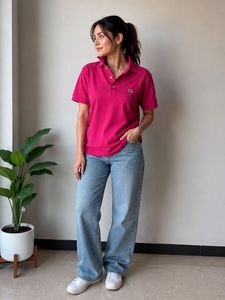 Pink Lacoste Polo Shirt