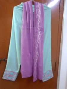 Elegant Chikankari Kurta Set with Dupatta