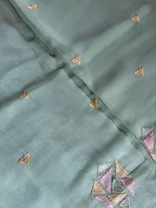 Elegant Embroidered Pastel Saree
