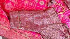 Beautiful Pink Silk Saree with Blouse