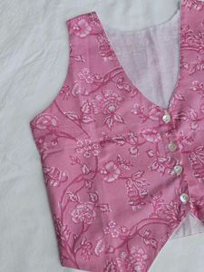 Block print cotton Vest