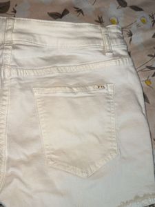 White Denim Shorts