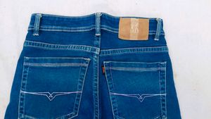 Trendy Unisex Blue Slim Fit Jeans