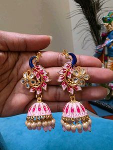 Beautiful Peacock Jhumka Earrings