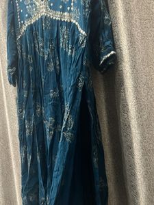 Embroidered Blue Kurta