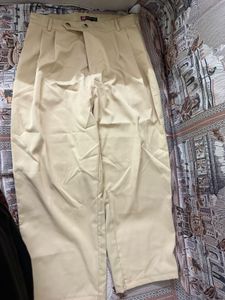 Cream Wide Leg Trousers