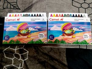 Camel Wax Crayons Jumbo - 2 Packs