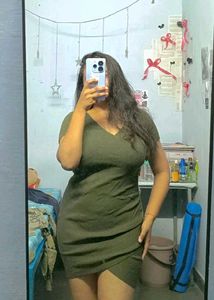 Chic Ribbed Wrap Dress