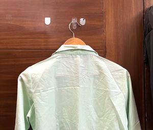 Light Green Collared Button-Up Shirt